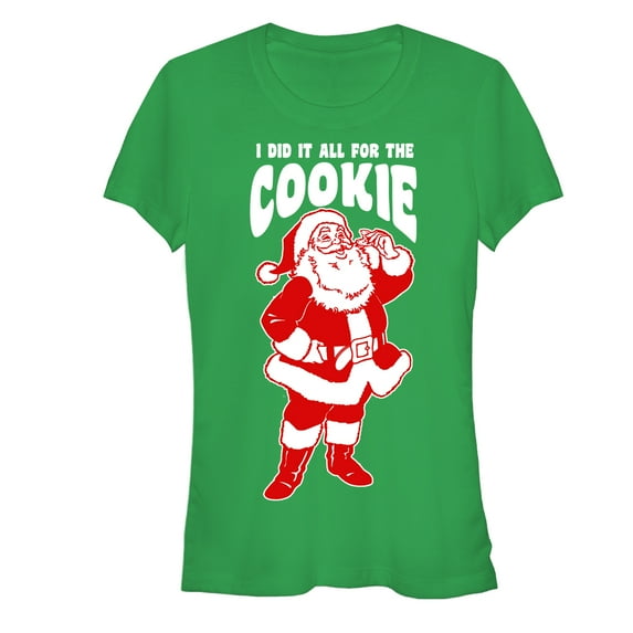 Junior's Lost Gods I Did it all for the Cookie Graphic Tee Kelly Large