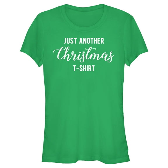 Junior's Lost Gods Just Another Christmas  Graphic Tee Kelly Green Large