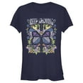 thumbnail image 1 of Junior's Lost Gods Keep Growing Butterfly  Graphic Tee Navy Blue Large, 1 of 3