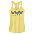 thumbnail image 1 of Junior's Lost Gods Kindness Butterflies  Racerback Tank Top Charcoal Small, 1 of 4
