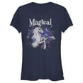 thumbnail image 1 of Junior's Lost Gods Magical Unicorn Graphic Tee Navy Blue X Large, 1 of 3