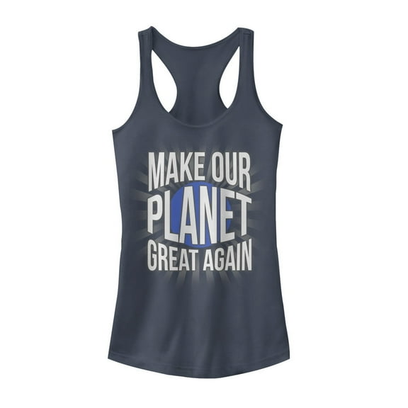 Junior's Lost Gods Make Planet Great Again Hope  Racerback Tank Top Indigo Medium
