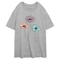 thumbnail image 1 of Junior's Lost Gods Minimalist Poppy Flowers Graphic Oversized T-Shirt, 1 of 2