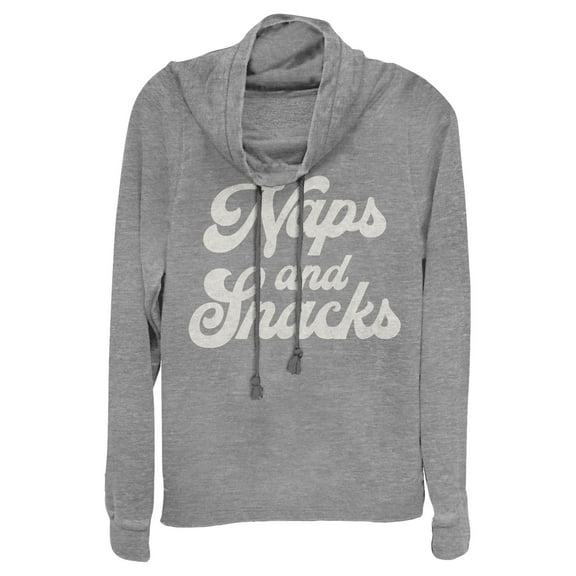 Junior's Lost Gods Naps and Snacks  Cowl Neck Sweatshirt