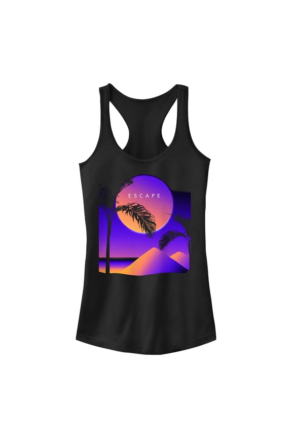 Junior's Lost Gods Neon Desert Racerback Tank Top