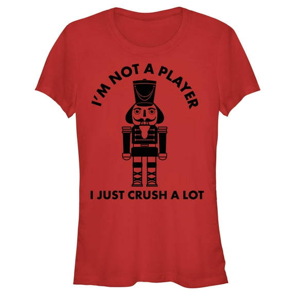 Junior's Lost Gods Nutcracker I Just Crush a Lot Graphic Tee Red X Large