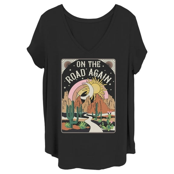Junior's Lost Gods On the Road Again  Graphic Tee Black 4X