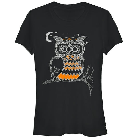 Junior's Lost Gods Owl in the Night Graphic Tee Black 2X Large