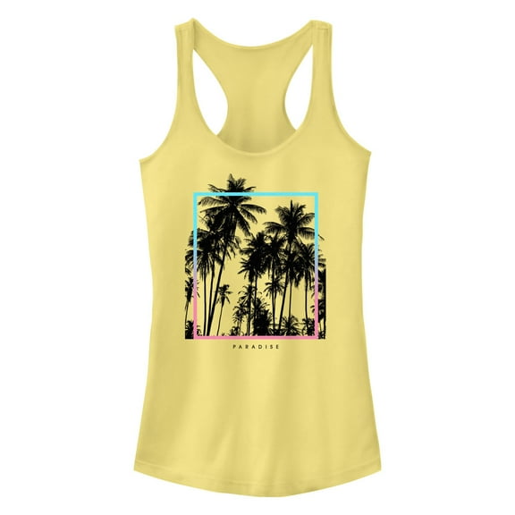 Junior's Lost Gods Palm Tree Paradise Racerback Tank Top