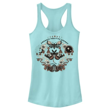Junior's Lost Gods Positive Energy Moths  Racerback Tank Top Cancun X Large
