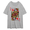 thumbnail image 1 of Junior's Lost Gods Queen of Diamonds Distressed  Graphic T-Shirt, 1 of 2