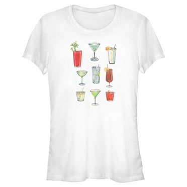 Junior's Lost Gods Refreshing Cocktails  Graphic T-Shirt