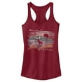 thumbnail image 1 of Junior's Lost Gods Respect Wildlife  Racerback Tank Top Scarlet Small, 1 of 4
