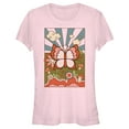 thumbnail image 1 of Junior's Lost Gods Retro Butterfly Tarot Graphic Tee Light Pink X Large, 1 of 3