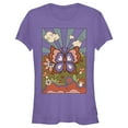thumbnail image 1 of Junior's Lost Gods Retro Butterfly Tarot Graphic Tee Purple X Large, 1 of 3