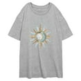 thumbnail image 1 of Junior's Lost Gods Retro Mystic Sun and Moon Graphic Oversized T-Shirt, 1 of 2