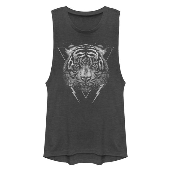 Junior's Lost Gods Retro Tiger  Festival Muscle Graphic T-Shirt