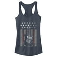thumbnail image 1 of Junior's Lost Gods Rock Guitar American Flag  Racerback Tank Top Indigo X Large, 1 of 4