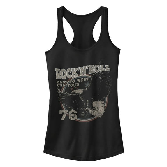 Junior's Lost Gods Rock and Roll Eagle Racerback Tank Top