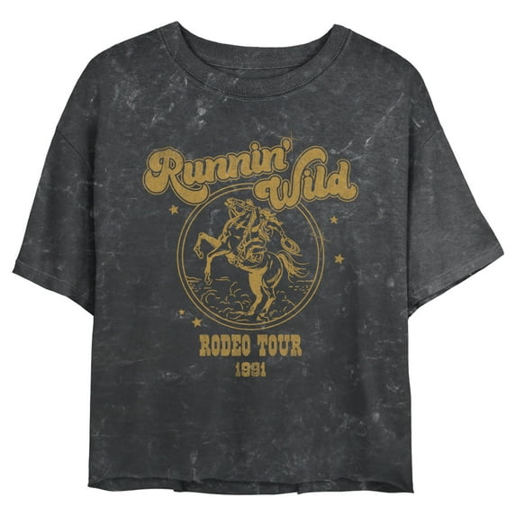 Junior's Lost Gods Runnin' Wild Rodeo Tour Graphic Tee Black Small