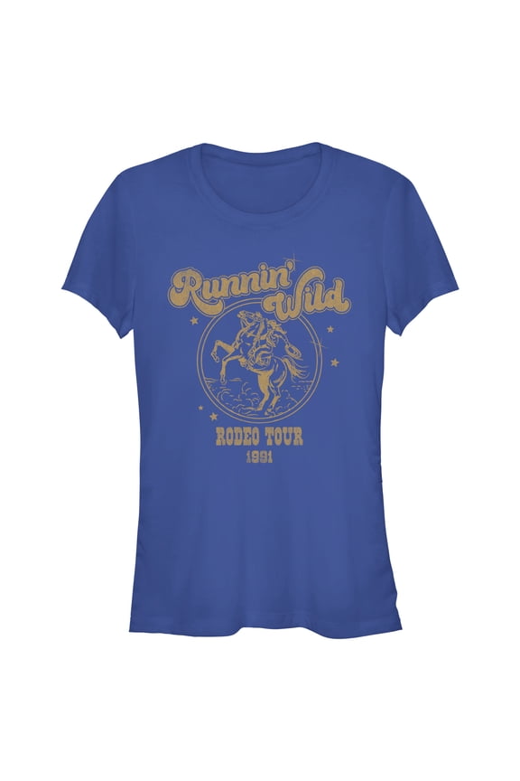 Junior's Lost Gods Runnin' Wild Rodeo Tour Graphic Tee Royal Blue Medium