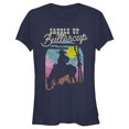 thumbnail image 1 of Junior's Lost Gods Saddle Up Buttercup Graphic Tee Navy Blue X Large, 1 of 3