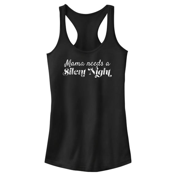 Junior's Lost Gods Silent Night Racerback Tank Top Black X Large