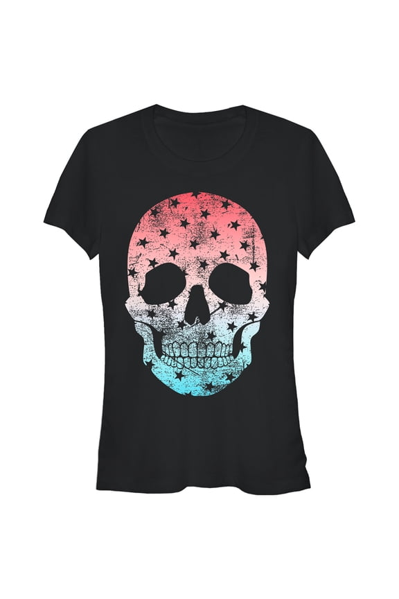 Junior's Lost Gods Star Skull  Graphic Tee Black Small