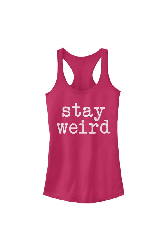 Junior's Lost Gods Stay Weird  Racerback Tank Top