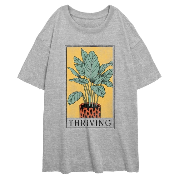 Junior's Lost Gods Thriving Tarot Card Graphic Oversized T-Shirt