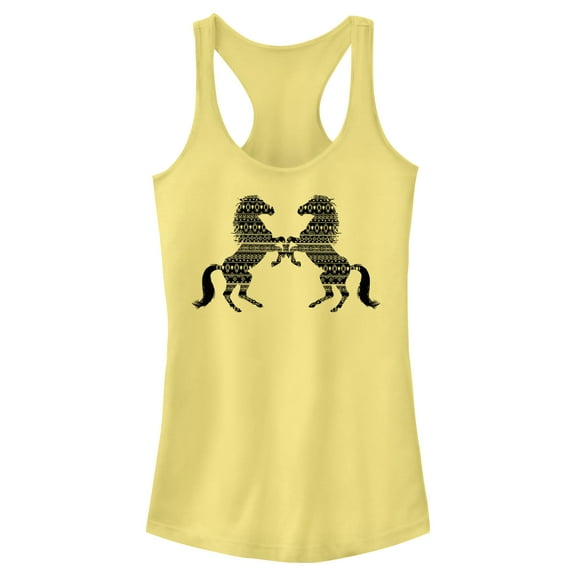 Junior's Lost Gods Southwestern Horse Silhouettes Racerback Tank Top
