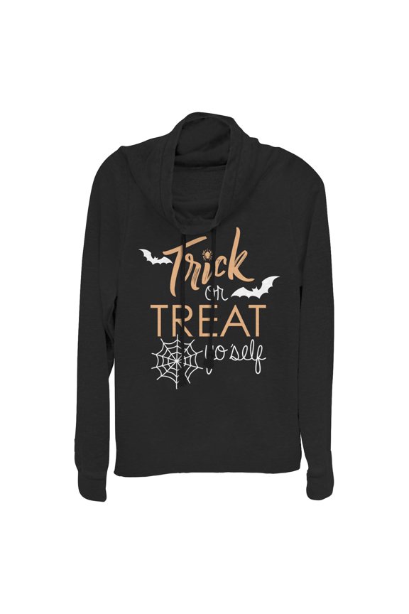 Junior's Lost Gods Trick or Treat Yo' self Cowl Neck Sweatshirt