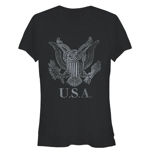 Junior's Lost Gods USA E Pluribus Unum  Graphic Tee Black Large