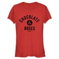 thumbnail image 1 of Junior's Lost Gods Valentine's Day Chocolate and Roses  Graphic Tee Red 2X Large, 1 of 2