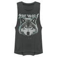 thumbnail image 1 of Junior's Lost Gods Wolf Portrait  Festival Muscle Graphic Tee Charcoal X Small, 1 of 4