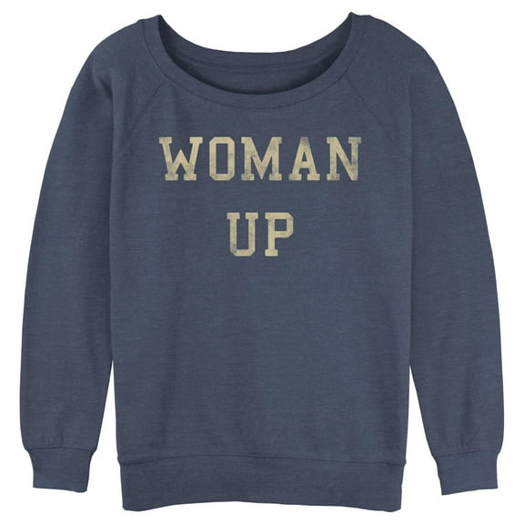 Junior's Lost Gods Women Up Distressed  Sweatshirt