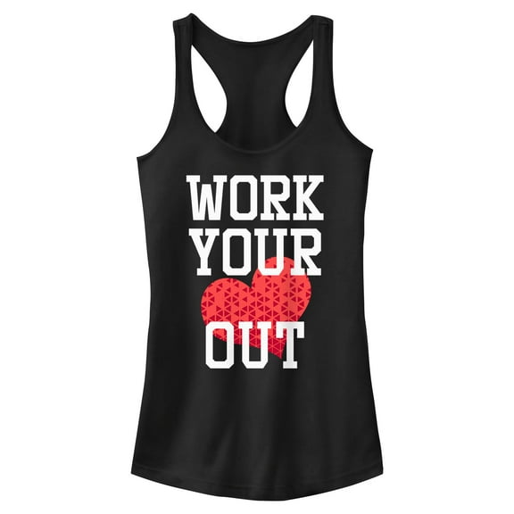 Junior's Lost Gods Work Your Heart Out  Racerback Tank Top