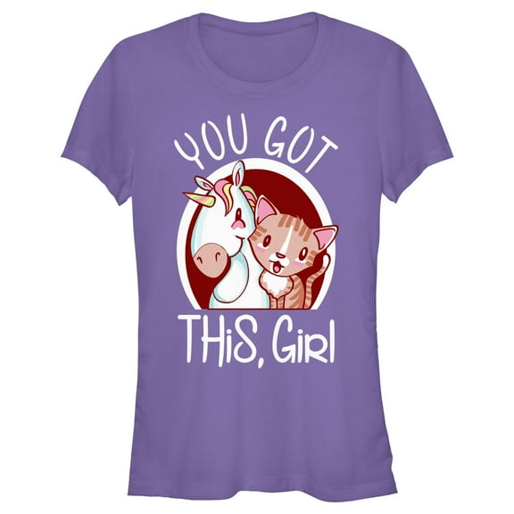 Junior's Lost Gods You Got This Girl  Graphic Tee Purple Small