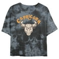 thumbnail image 1 of Junior's Lost Gods Zodiac Capricorn Art Symbol Graphic Crop T-Shirt Black/Charcoal X Large, 1 of 4