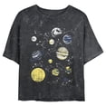 thumbnail image 1 of Junior's Lost Gods Zodiac Planet Guide Crop Graphic Tee Black Small, 1 of 4