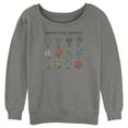 thumbnail image 1 of Junior's Lost Gods Zodiac Sign Birthstones Sweatshirt Gray Heather Large, 1 of 4