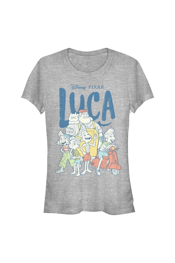 Junior's Luca Group Logo Graphic Tee Athletic Heather Medium