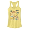 thumbnail image 1 of Junior's Luca I'm Just Here for the Pasta  Racerback Tank Top Banana Medium, 1 of 4