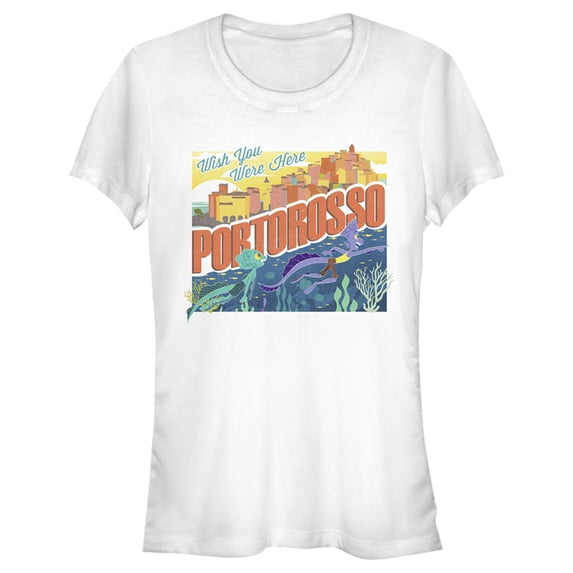 Junior's Luca Portorosso Wish You Were Here Graphic Tee White X Large