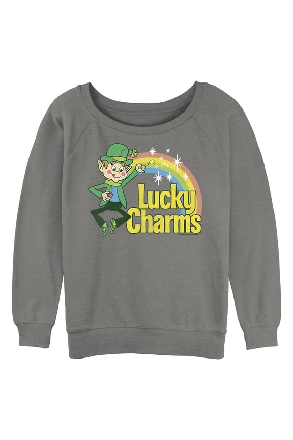 Junior's Lucky Charms Chibi Rainbow Sweatshirt