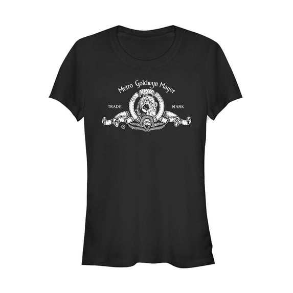 Junior's MGM Studios Metrowyn Mayer Lion Logo Graphic Tee Black Medium