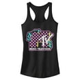 thumbnail image 1 of Junior's MTV Dragon Checker Logo  Racerback Tank Top Black Medium, 1 of 4