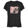 thumbnail image 1 of Junior's MTV Valentine's Day Rose Petal Logo  Graphic Tee Black X Large, 1 of 3