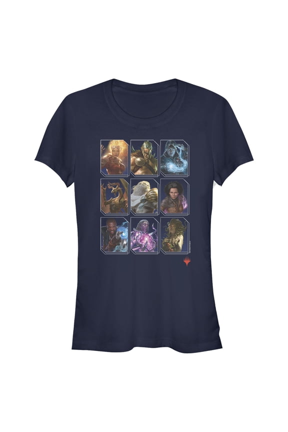 Junior's Magic: The Gathering Favorite Character Cards Graphic Tee Navy Blue Medium