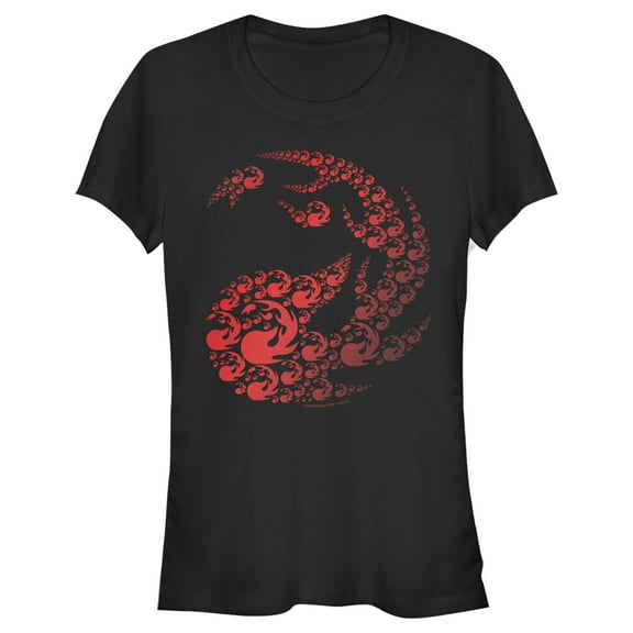 Junior's Magic: The Gathering Mana Decorative Fireball Symbol  Graphic Tee Black Large